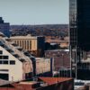 Urban cityscape of buildings in Fort Worth, Texas showcasing modern architecture.